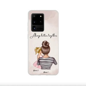 Mamma con bambini - copertura per telefono cellulare personalizzato (fino a 4 bambini)