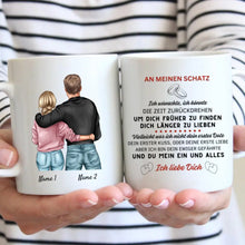 Carica l&#39;immagine nel visualizzatore di Gallery, An meinen Schatz - Personalisierte Valentinstags-Tasse
