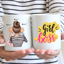 Carica l&#39;immagine nel visualizzatore di Gallery, Girl Boss Mama - Personalisierte Tasse (Mutter mit Kindern)
