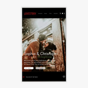 Personalisiertes Acryl-Glas Netflix Cover "Lovestory"