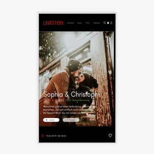 Personalisiertes Acryl-Glas Netflix Cover "Lovestory"