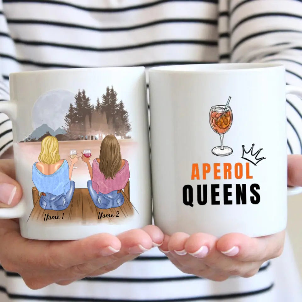 Aperol Queens - Personalisierte Freundinnen-Tasse (2-4 Frauen)