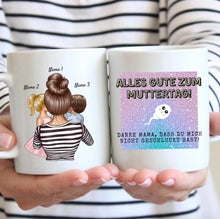 Carica l&#39;immagine nel visualizzatore di Gallery, Danke Mama, dass du mich nicht geschluckt hast - Personalisierte Tasse (Frau mit 1-4 Kinder) Muttertag
