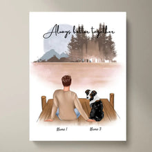 Carica l&#39;immagine nel visualizzatore di Gallery, Maestro con animale domestico - Poster Personalizzato (Uomo con cane o gatto)
