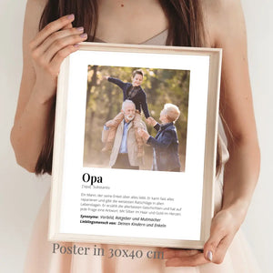Foto-Poster "Definition" - Personalisiertes Geschenk "Opa"