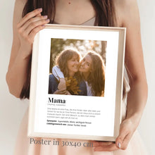 Carica l&#39;immagine nel visualizzatore di Gallery, Foto-Poster &quot;Definition&quot; - Personalisiertes Geschenk Mama
