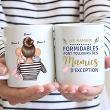 Carica l&#39;immagine nel visualizzatore di Gallery, Les mamans formidables font toujours des mamies d&#39;exception - Mug personnalisé (1-4 enfants, adolescents)
