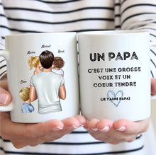 Carica l&#39;immagine nel visualizzatore di Gallery, Pas besoin de cheveux pur etre un SUPER PAPA - Mug personnalisé (1-4 enfants)
