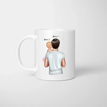 Carica l&#39;immagine nel visualizzatore di Gallery, Pas besoin de cheveux pur etre un SUPER PAPA - Mug personnalisé (1-4 enfants)
