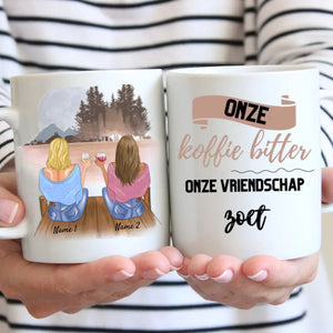 Beste vrienden met drank Gepersonaliseerde mok (2-4 personen)