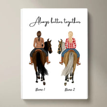 Carica l&#39;immagine nel visualizzatore di Gallery, Amanti dei cavalli - Poster Personalizzato per le cavallerizze (1-3 persone)
