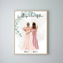 Carica l&#39;immagine nel visualizzatore di Gallery, Sposa &amp; damigella d&#39;onore - Poster Personalizzato per il fidanzamento/matrimonio
