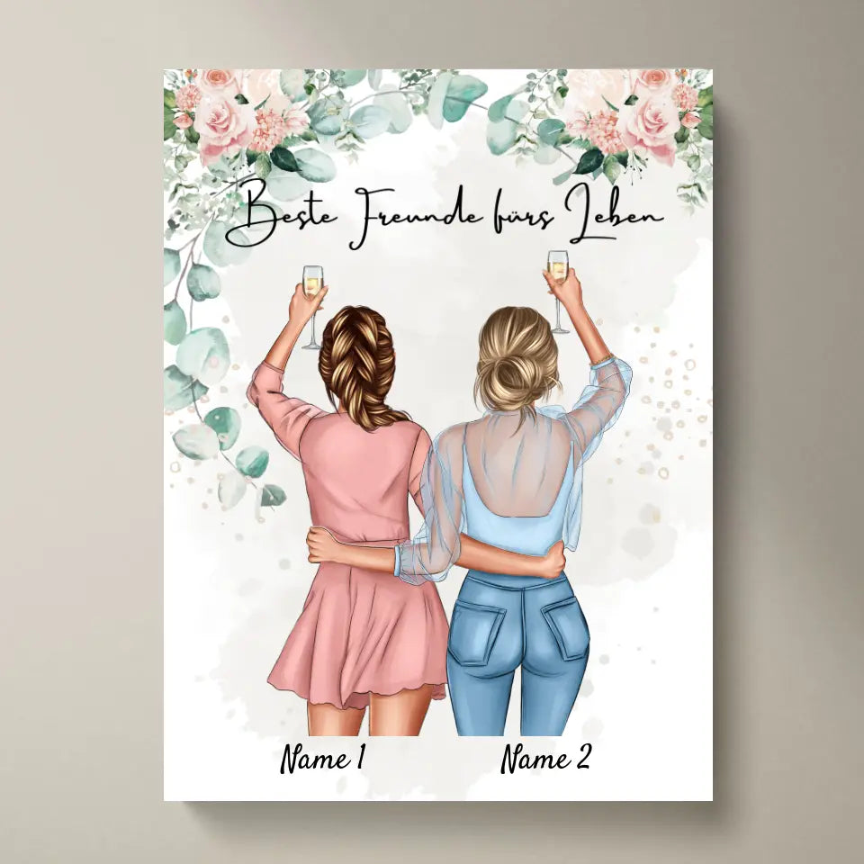 Migliori amiche/sorelle - Immagine digitale personalizzata