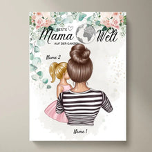 Carica l&#39;immagine nel visualizzatore di Gallery, Beste Mama auf der Welt - Personalisiertes Poster (Mutter mit Kindern)
