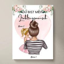 Carica l&#39;immagine nel visualizzatore di Gallery, Mama, mein Lieblingsmensch - Personalisierte Leinwand (Mutter mit 1-4 Kindern)
