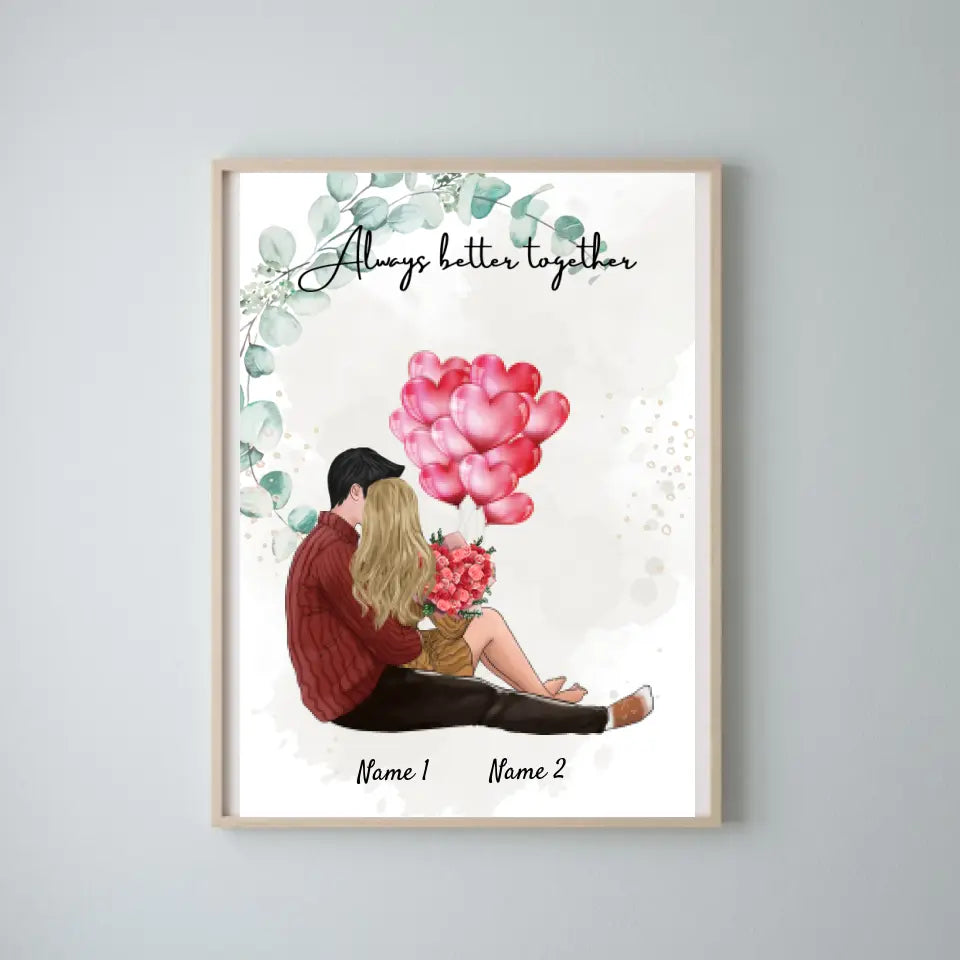 Be my Valentine - Poster Personalizzato (donna con uomo)