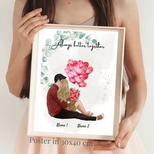 Be my Valentine - Poster Personalizzato (donna con uomo)