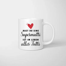 Carica l&#39;immagine nel visualizzatore di Gallery, Supermutti, alles Tutti - Personalisierte Tasse (1-4 Kinder, Muttertag)
