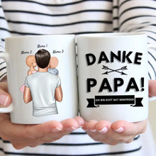 Carica l&#39;immagine nel visualizzatore di Gallery, Danke Papa, ich bin echt gut geworden - Personalisierte Tasse für Väter (Vatertag 1-4 Kinder)
