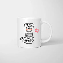 Carica l&#39;immagine nel visualizzatore di Gallery, Für die beste Hundemama - Personalisierte Tasse (Frau mit Hund oder Katze, Muttertag)
