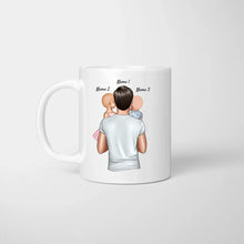 Carica l&#39;immagine nel visualizzatore di Gallery, Nur die besten Männer werden zu Papas befördert - Personalisierte Tasse für Väter (Vatertag 1-4 Kinder)
