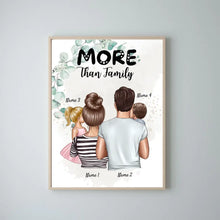 Carica l&#39;immagine nel visualizzatore di Gallery, More than Family - Personalisiertes Familien Poster (Eltern mit 1-4 Kindern)
