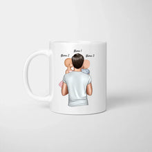 Carica l&#39;immagine nel visualizzatore di Gallery, Scheiss auf Vatertag, wir lieben dich jeden Tag - Personalisierte Tasse (Papa mit 1-4 Kinder)
