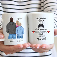 Carica l&#39;immagine nel visualizzatore di Gallery, Je suis un papa geek - Mug personnalisé (1-3 enfants, adolescents)
