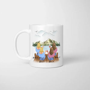 Wir werden dich vermissen - Personalisierte Tasse für Arbeitskolleginnen zum Jobwechsel - Geschenk Abschied (2-4 Personen)