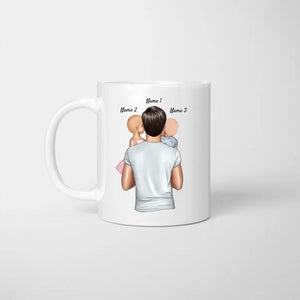 Superheld ohne Umhang PAPA - Personalisierte Tasse (1-4 Kinder)