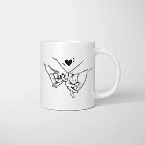 Coppia felice/genitori - Tazza Personalizzata (San Valentino, 1-3 bambini)