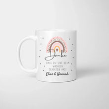 Carica l&#39;immagine nel visualizzatore di Gallery, Danke, dass du uns beim wachsen geholfen hast - Personalisierte Tasse, Abschiedsgeschenk, Erzieher, Kindergarten, Schule, Lehrer, Tagesmutter
