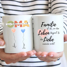 Carica l&#39;immagine nel visualizzatore di Gallery, Meine liebsten nennen mich OMA - Personalisierte Tasse Großmutter mit Enkeln
