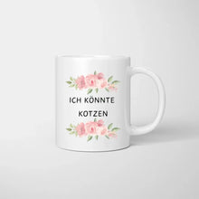 Carica l&#39;immagine nel visualizzatore di Gallery, Witzige Kolleginnen Tasse: Ich könnte Kotzen - Personalisierte Tasse Kollegin, Abschied, Motivation, Jobwechsel, Geburtstag Büro (2-4 Personen)
