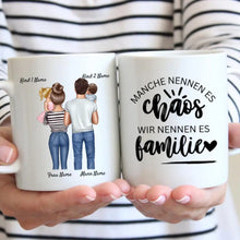 Carica l&#39;immagine nel visualizzatore di Gallery, Beste Familientasse - Personalisierte Familien Tasse (1-4 Kinder/ Teenager)
