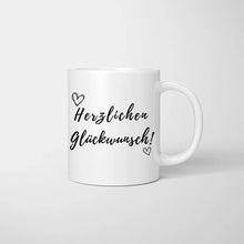 Carica l&#39;immagine nel visualizzatore di Gallery, Glückwunsch zum Abschluss - Personalisierte Tasse zum Abschluss, Abitur, Bachelor, Master, Ausbildung, Schule
