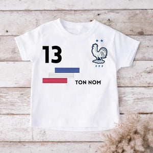 Football Euro 2024 France Maillot enfant personnalisé - T-shirt personnalisé pour enfant (100% coton)