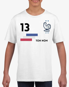 Football Euro 2024 France Maillot enfant personnalisé - T-shirt personnalisé pour enfant (100% coton)