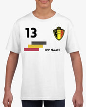 Carica l&#39;immagine nel visualizzatore di Gallery, Voetbal EM 2024 België shirt kinderen individueel - Gepersonaliseerd T-Shirt voor Kinderen (100% Katoen)
