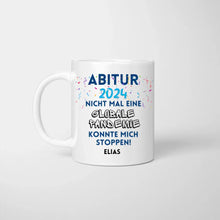 Carica l&#39;immagine nel visualizzatore di Gallery, Abschluss 2024 - Personalisierte Tasse zum Abschluss, Abitur, Studium, Bachelor, Master, Ausbildung, Realschule
