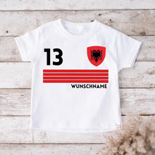 Carica l&#39;immagine nel visualizzatore di Gallery, Fußball EM 2024 Albanien T-Shirt Kinder individuell - Personalisiertes Trikot für Kinder (100% Baumwolle)
