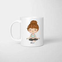 Carica l&#39;immagine nel visualizzatore di Gallery, Namaste Yoga Freundinnen - Personalisierte Tasse Freundinnen/ Kolleginnen (1-3 Frauen)
