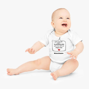 Superhelden Papa - Personalisierter Baby-Onesie/ Strampler, 100% Bio-Baumwolle