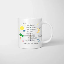 Carica l&#39;immagine nel visualizzatore di Gallery, Erzieherin, Erzieher Abschied Geschenk - Personalisierte Tasse, Abschiedsgeschenk, Erzieher, Kindergarten, Schule, Lehrer, Tagesmutter
