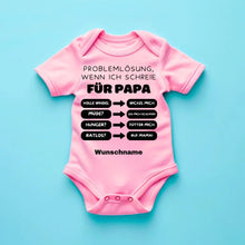 Carica l&#39;immagine nel visualizzatore di Gallery, Problemlösung für Papa - Personalisierter Baby-Onesie/ Strampler, 100% Bio-Baumwolle
