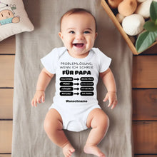 Carica l&#39;immagine nel visualizzatore di Gallery, Problemlösung für Papa - Personalisierter Baby-Onesie/ Strampler, 100% Bio-Baumwolle
