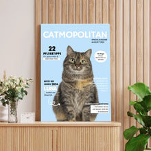 Carica l&#39;immagine nel visualizzatore di Gallery, Personalisiertes Haustier Cover Poster - Katzenmagazin mit Foto deiner Katze/ Kater
