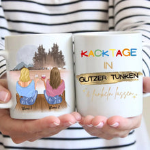 Carica l&#39;immagine nel visualizzatore di Gallery, Kacktage in Glitzer tunken - Personalisierte Tasse Freundinnen &amp; Kolleginnen (2-4 Personen)
