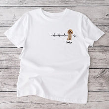 Carica l&#39;immagine nel visualizzatore di Gallery, Personalisiertes Haustier Foto T-Shirt - &quot;Herzfrequenz&quot;
