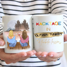 Carica l&#39;immagine nel visualizzatore di Gallery, Kacktage in Glitzer tunken - Personalisierte Tasse Freundinnen &amp; Kolleginnen (2-4 Personen), individuelles Geschenk
